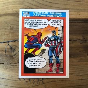 Spiderman presents captain America captain America